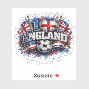 Sticker J'ADORE Angleterre 2026 Fan de foot