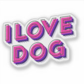 Sticker J'adore Chien (Devant)