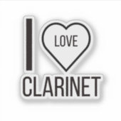 STICKER J'ADORE CLARINET (Devant)