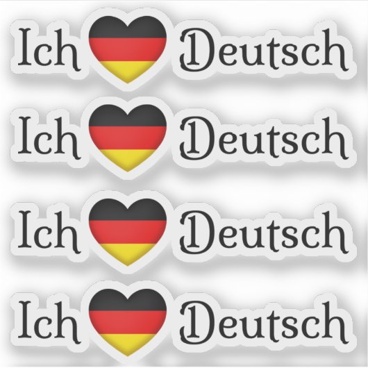 Sticker "J'adore l'allemand" Matière préférée de l'école d (Devant)