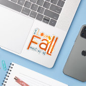 Sticker J'adore l'automne plus que tout – Conception esthé (Ordinateur portable avec iPhone)