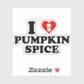 Sticker J'adore le goût de citrouille (Feuille)