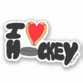 Sticker J'adore le hockey (Recto)