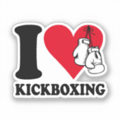 Sticker J'adore le kickboxing (Recto)