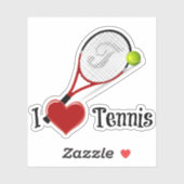 Sticker J'adore le tennis (Feuille)