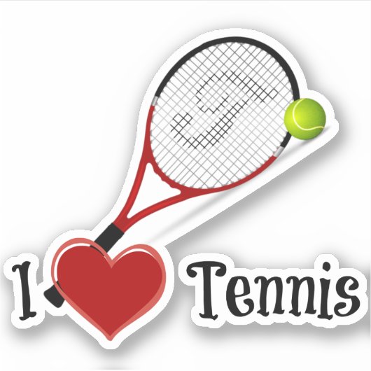 Sticker J'adore le tennis (Devant)