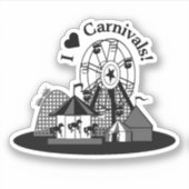 Sticker J'adore les carnavals ! (Devant)
