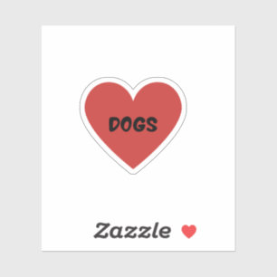 Sticker J'adore les chiens