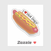 Sticker J'adore les Hot Dogs! (Feuille)