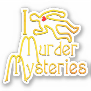 Sticker J'adore les mystères de meurtre