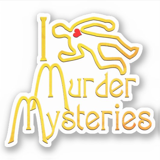 Sticker J'adore les mystères de meurtre (Devant)