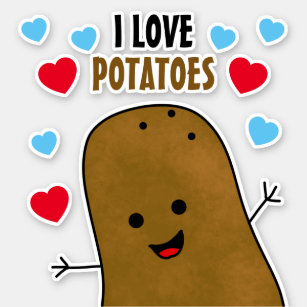 Sticker J'adore les pommes de terre
