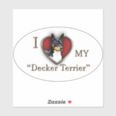 Sticker J'adore mon Decalcomanie en vinyle de Terrier Deck (Feuille)