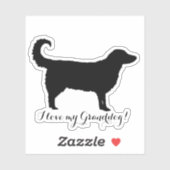 Sticker J'adore mon petit-chien ! (Feuille)