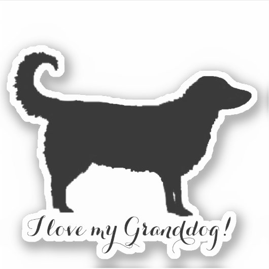 Sticker J'adore mon petit-chien ! (Devant)