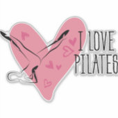 Sticker J'ADORE PILATES Pilates Pose (Devant)