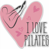 Sticker J'ADORE PILATES Pilates Rocker Pose (Devant)