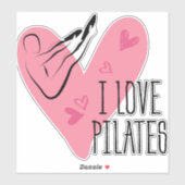 Sticker J'ADORE PILATES Pilates Rocker Pose (Feuille)