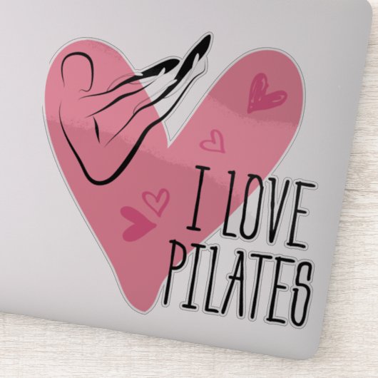 Sticker J'ADORE PILATES Pilates Rocker Pose (Détail)