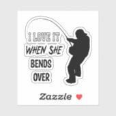 Sticker J'adore quand elle se penche sur le graphique de l (Feuille)