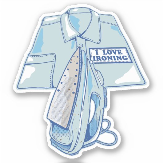 Sticker J'adore repasser (Devant)