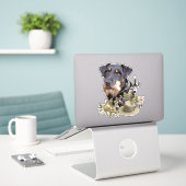 Sticker Jagdterrier (Ordinateur portable sur le bureau)