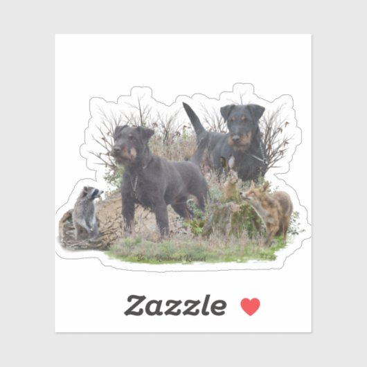 Sticker Jagdterrier, Bo c. Renbrad Kennel.'' (Feuille)