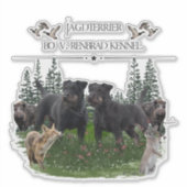 Sticker Jagdterrier Bo c. Renbrad Kennel. Ordinateur porta (Devant)
