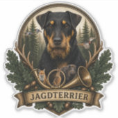 Sticker Jagdterrier,  Logo de chasse (Devant)