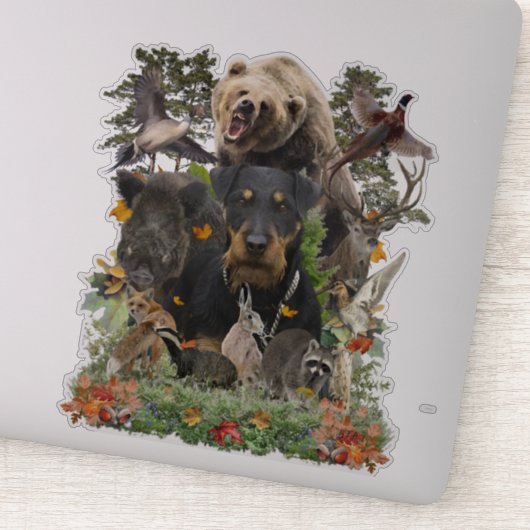 Sticker Jagdterrier, Terrier de chasse allemand (Détail)