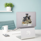 Sticker Jagdterriers c. Renbrad Kennel (Ordinateur portable sur le bureau)