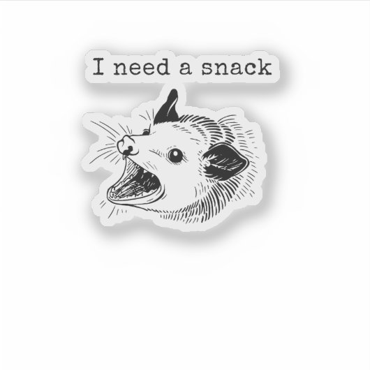 Sticker J'ai besoin d'une collation – Création de mème de (Devant)