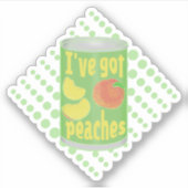 Sticker J'ai des pêches Tin de fruit (Devant)