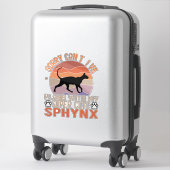 Sticker J'ai des plans avec mon chat Sphynx (Sur valise)