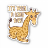 Sticker J'Ai Été Une Giraffe De Longue Journée (Devant)