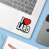 STICKER J'AI LE COEUR [AMOUR] LARD (Ordinateur portable avec iPhone)