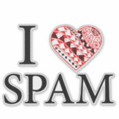 Sticker J'ai le coeur du SPAM (Devant)