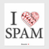 Sticker J'ai le coeur du SPAM (Feuille)