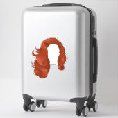 Sticker J'Ai Les Cheveux Rouges Parce Que Dieu Savait Que (Sur valise)