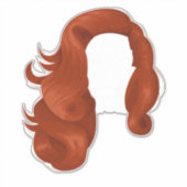 Sticker J'Ai Les Cheveux Rouges Parce Que Dieu Savait Que (Devant)