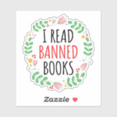 Sticker J'Ai Lu Des Livres Interdits Drôle Citation (Feuille)