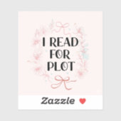 Sticker J'Ai Lu Pour Plot Rose Coquette Botok Drôle Lecteu (Feuille)