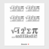 Sticker J'ai mangé une tarte et j'ai aimé (Feuille)