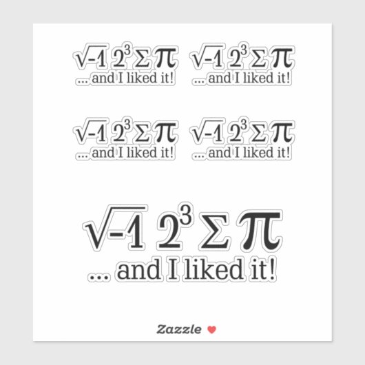 Sticker J'ai mangé une tarte et j'ai aimé (Feuille)