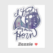 Sticker J'ai mis ma propre corne (Feuille)