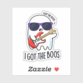 Sticker J'Ai Obtenu Boos Funny Halloween Music Ghost Pun (Feuille)