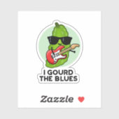 Sticker J'Ai Obtenu Le Blues Drôle Veggie Pun (Feuille)