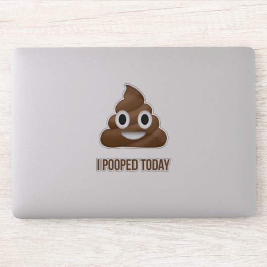 Sticker J'Ai Poopé Aujourd'Hui Poo Emoticon (Ordinateur)