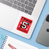 Sticker J'ai survécu 5e année (Ordinateur portable avec iPhone)
