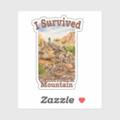 Sticker J'ai survécu à Camelback Mountain, Arizona (Feuille)